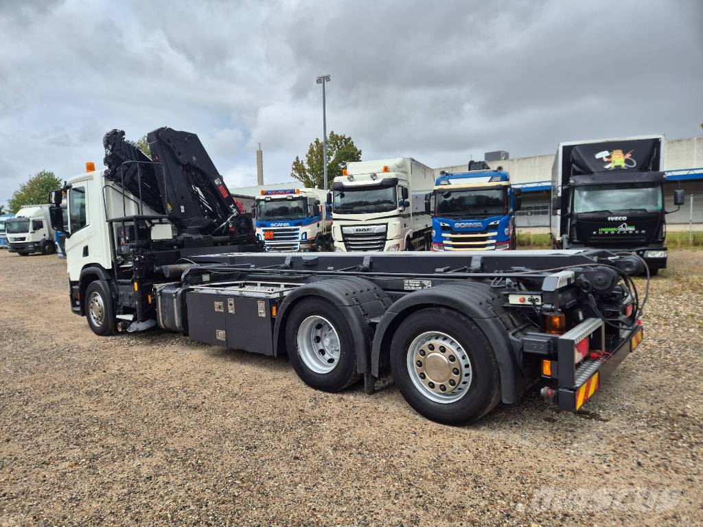 Scania P 410 6x2*4 //Hiab X-HIPRO 192 EP-4 // Wirehejs Smagās mašīnas ar celtni