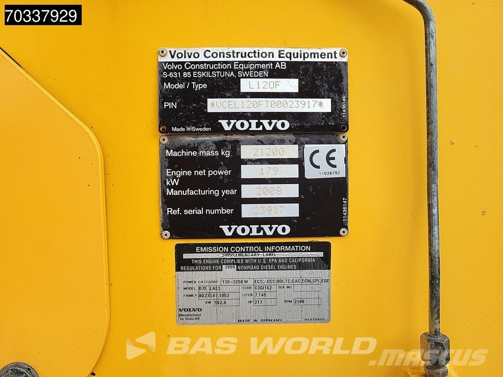 Volvo L120 F German Registration Wielladers