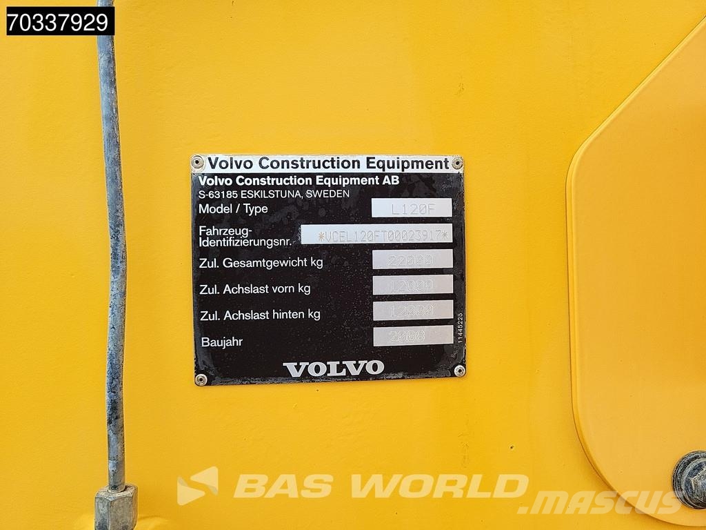 Volvo L120 F German Registration Wielladers