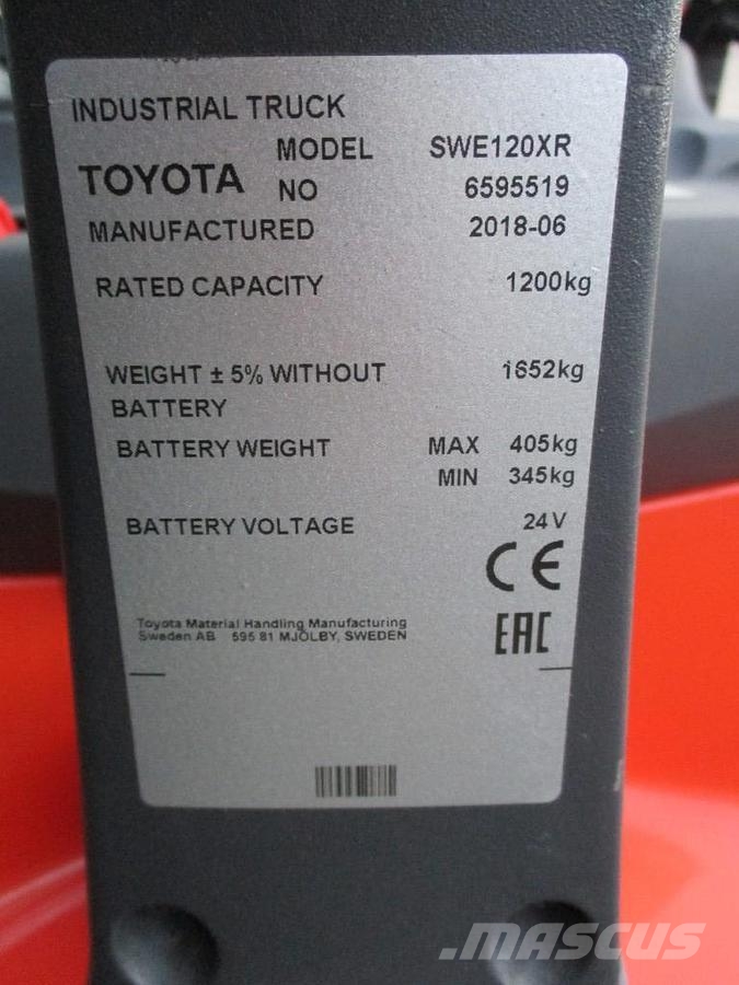 Toyota SWE120XR Electro-pallettrucks