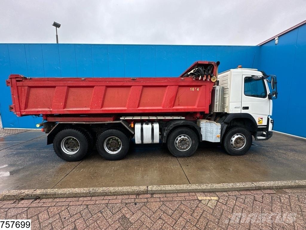 Volvo FMX 450 EURO 6, 8x4 steel suspeniosn Camion benne