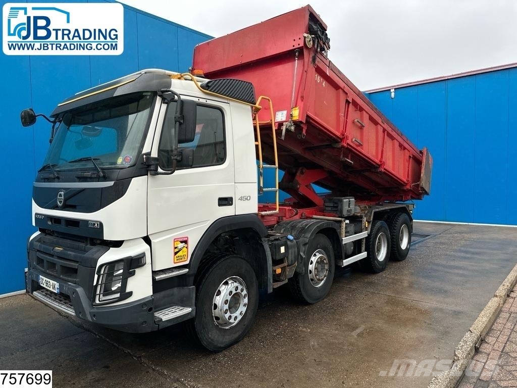 Volvo FMX 450 EURO 6, 8x4 steel suspeniosn Camion benne