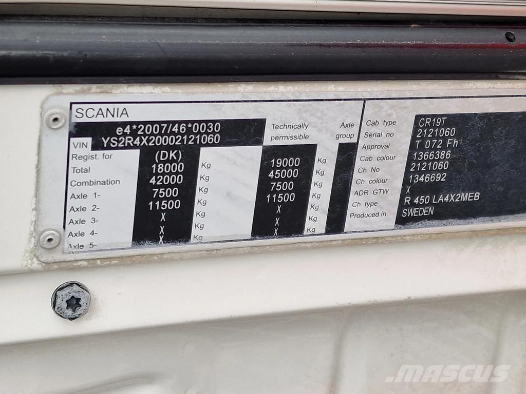 Scania R450 Topline 4x2 - PTO/Hydraulic - Retarder - Nigh Vilcēji