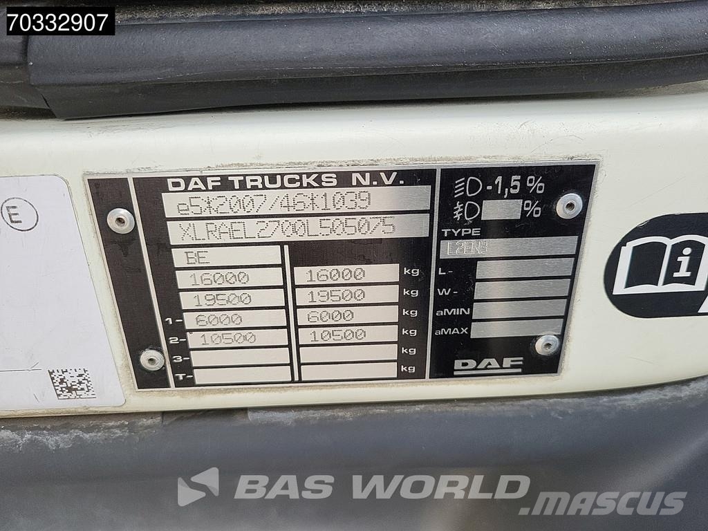 DAF LF 260 LF 4X2 APK 02-2027 16t 2.000Kgs Tailgate Eu Camiones con caja de remolque