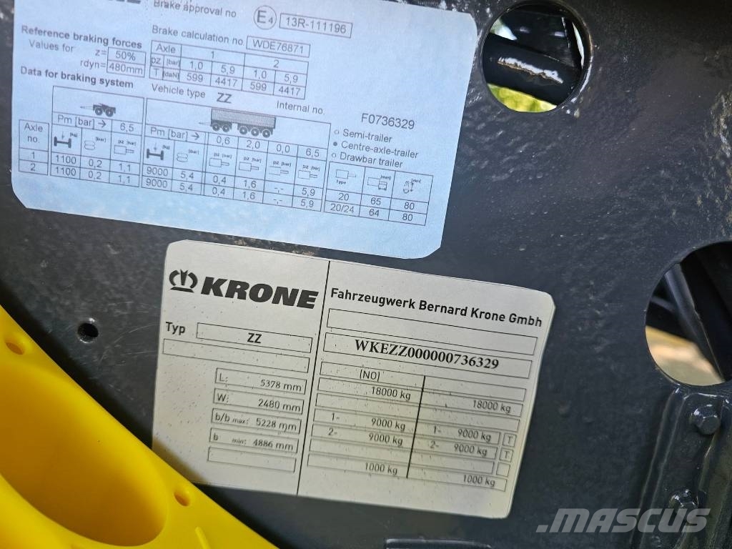 Krone ZZ 18 Dolly With Dutch LZV Approval Diablitos