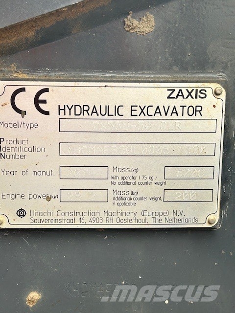 Hitachi ZX 55 U-5 A CLR Minikaivukoneet < 7t