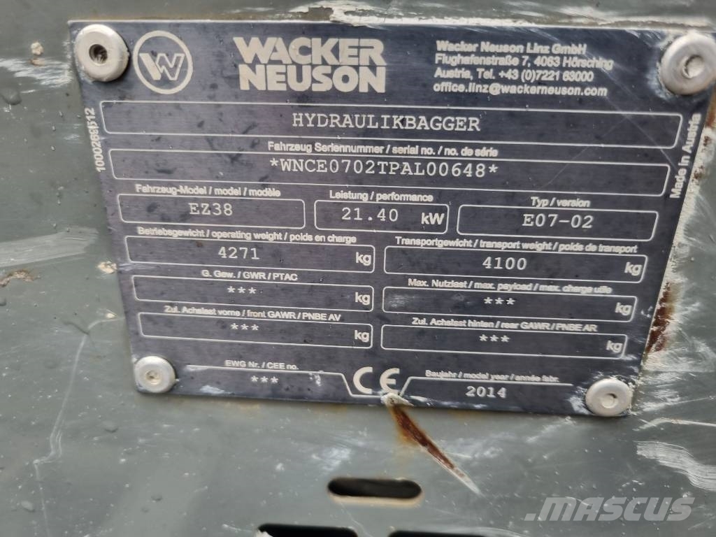 Wacker Neuson EZ 38 VDS Εκσκαφάκι (διαβολάκι) < 7t