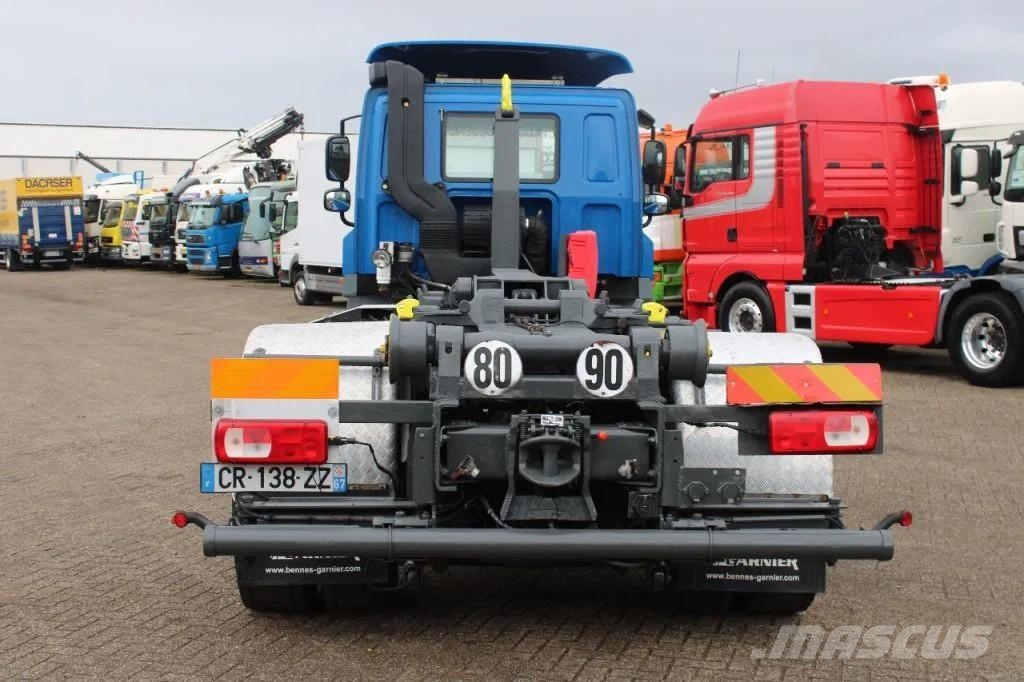 DAF CF 85.410 + HOOK ARM SYSTEM + EURO 5 Rol kiper kamioni sa kukom za podizanje tereta