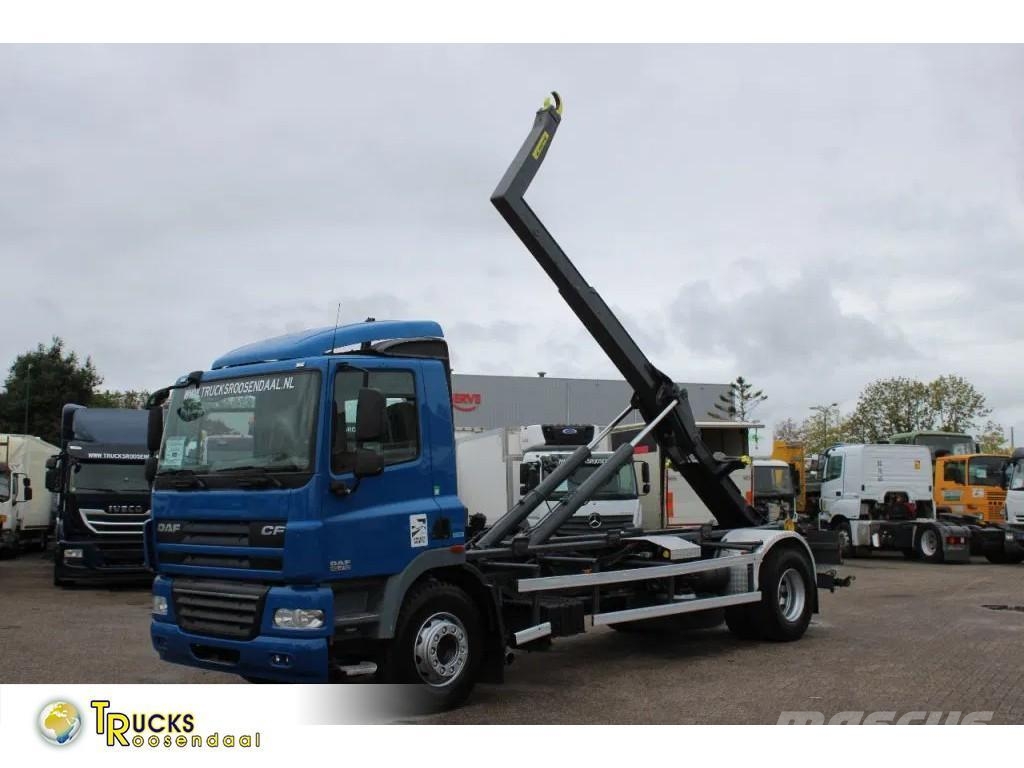 DAF CF 85.410 + HOOK ARM SYSTEM + EURO 5 Rol kiper kamioni sa kukom za podizanje tereta
