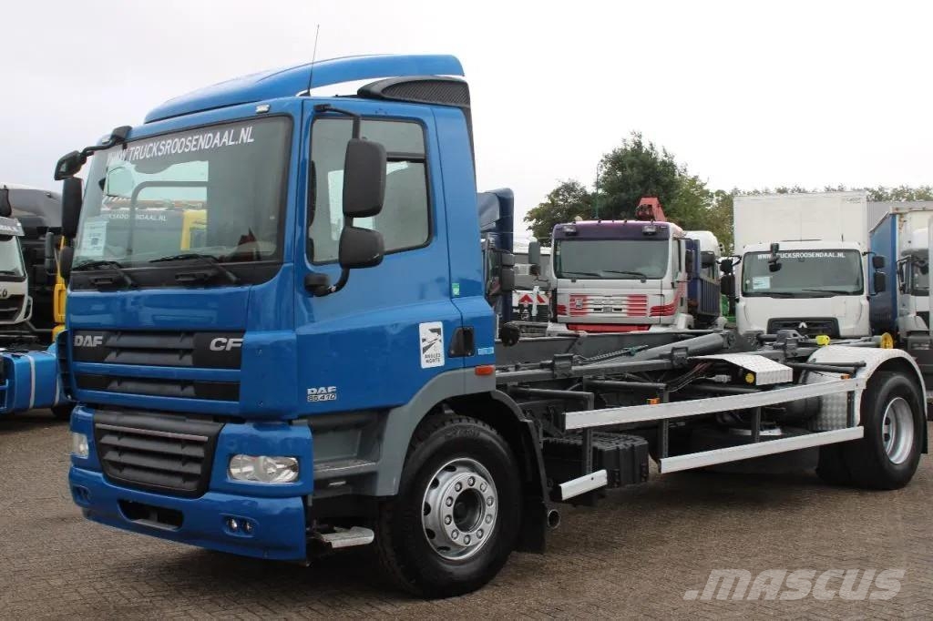 DAF CF 85.410 + HOOK ARM SYSTEM + EURO 5 Rol kiper kamioni sa kukom za podizanje tereta