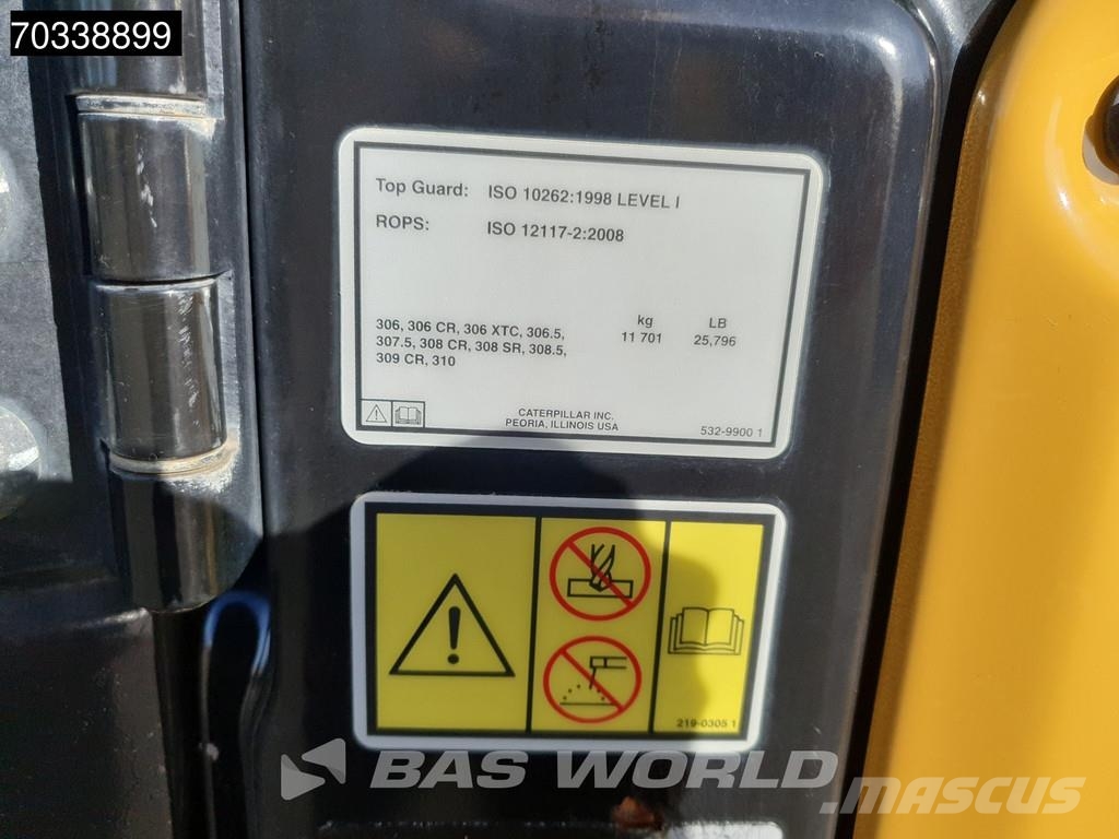 CAT 308 CR A/C - 3 Buckets Minigraafmachines < 7t