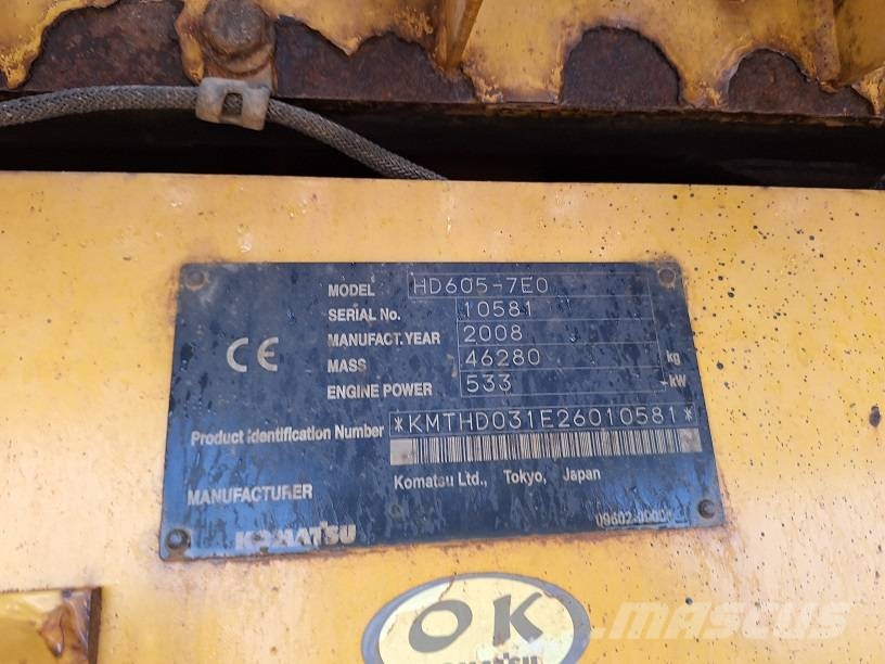 Komatsu HD 605-7E0 Camiones de volteo rigidos