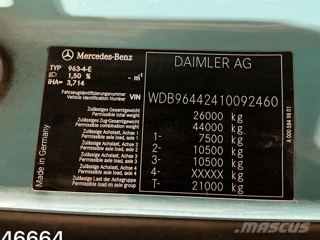 Mercedes-Benz Arocs 2645 6x4 Euro 6 Kipphydrauliek! Vlačilci