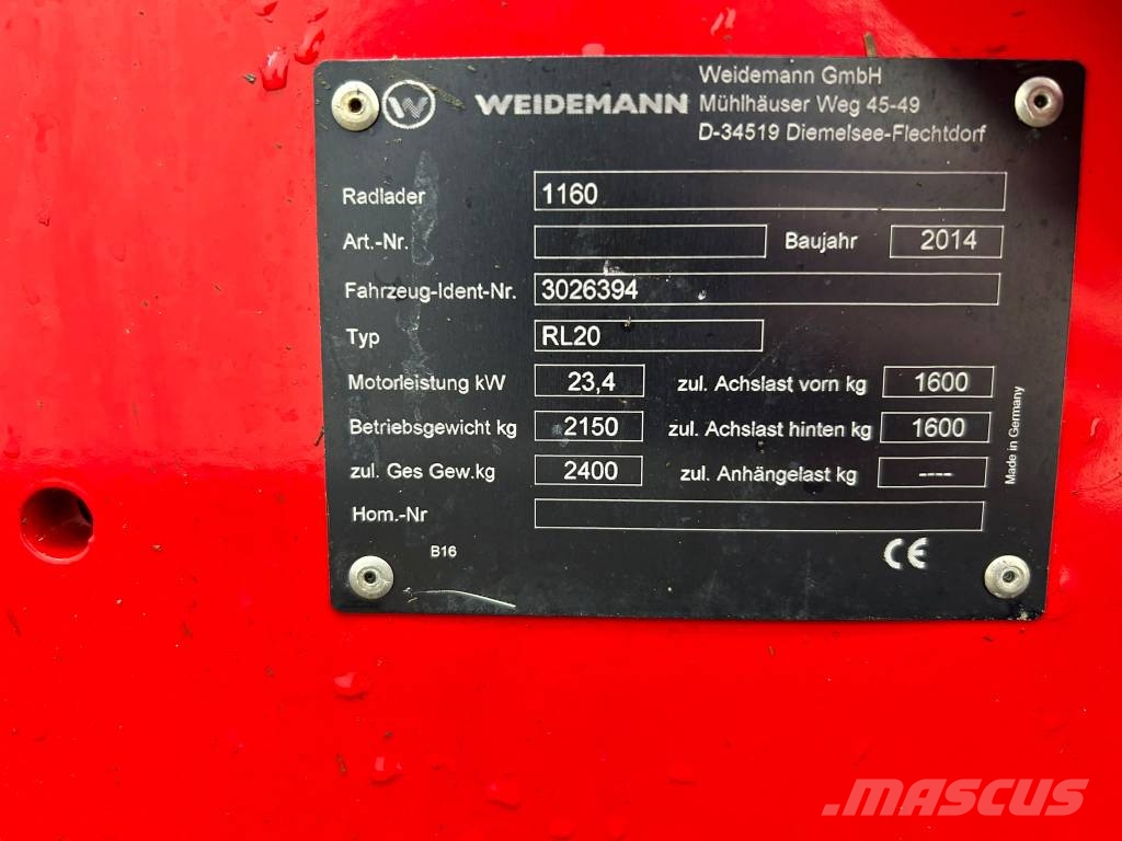 Weidemann 1160 Kolesni nakladalci