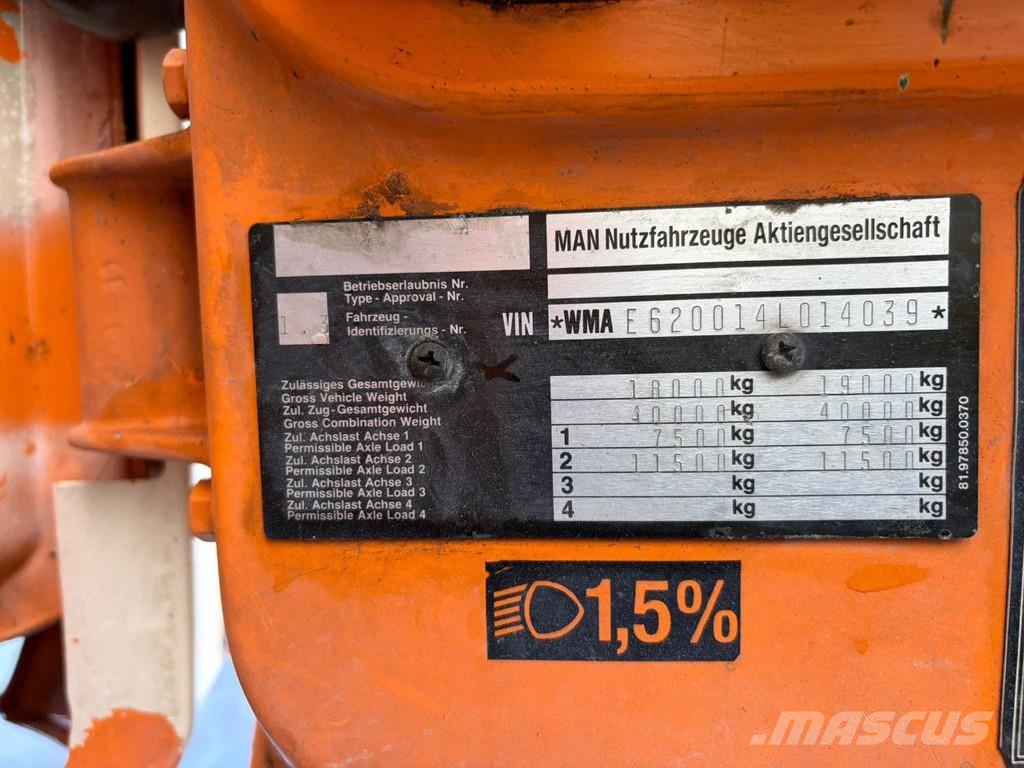 MAN 19.403 4x4 Manuel Gearbox Big Axle Kipper Hydrauli Vetopöytäautot