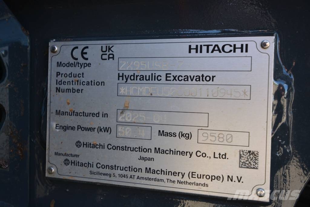 Hitachi ZX 95 USB-7 VA Vidutinės galios ekskavatoriai 7-12 t