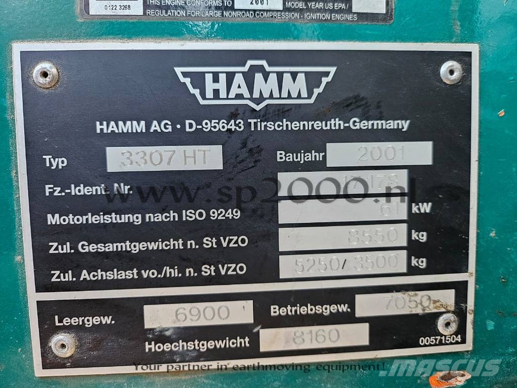 Hamm 3307 HT Trilrolwalsen