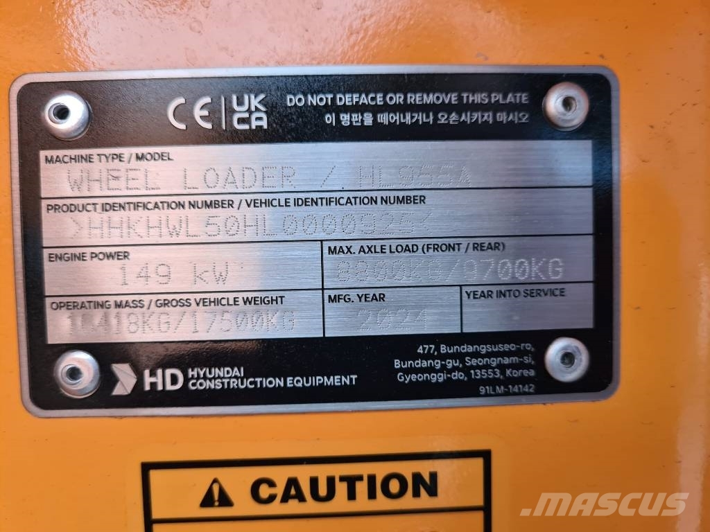 Hyundai HL955 A Cargadoras sobre ruedas