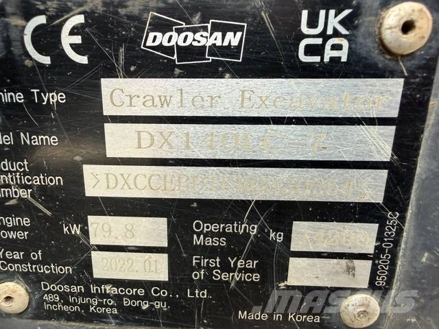Doosan DX 140 LC-7 Crawler excavators