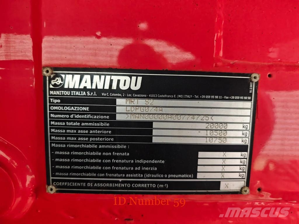 Manitou MRT 2150 + Privilege Radio Remote Forks Winch Bask مناولات متداخلة