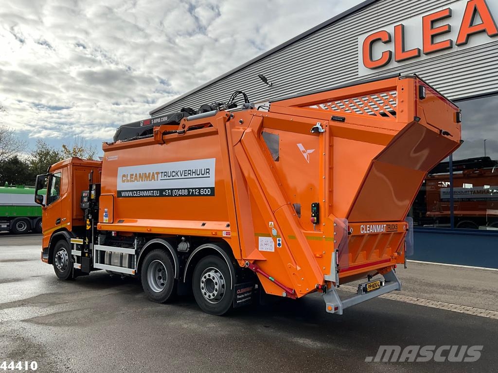 DAF FAN XD 340 Euro 6 Hiab 23 Tonmeter laadkraan شاحنات المخلفات