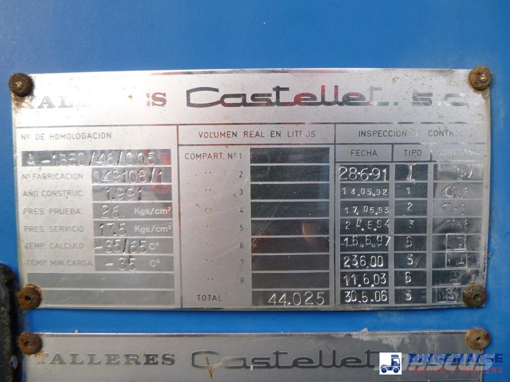 TCSA Gas tank steel 44 m3 / 1 comp Poluprikolice cisterne