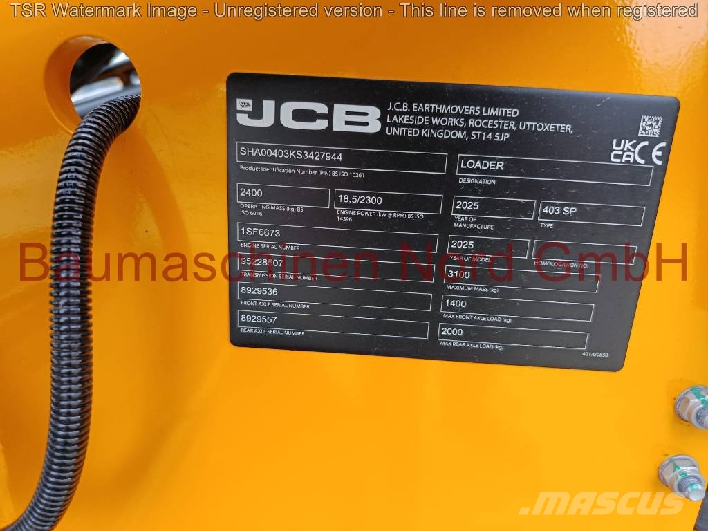 JCB JCB 403 25 PS Canopy Demo Iekrāvēji uz riteņiem