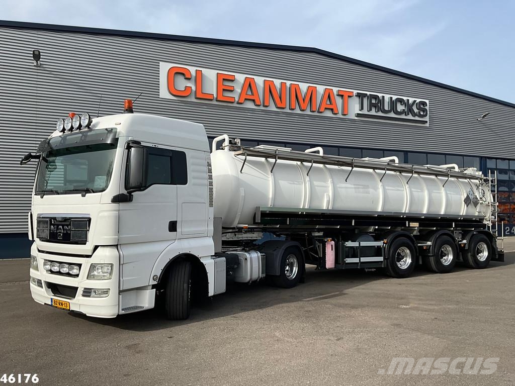 MAN TGX 18.400 ADR trekker + Burg met Bekker LaGram Va Saug- und Druckwagen