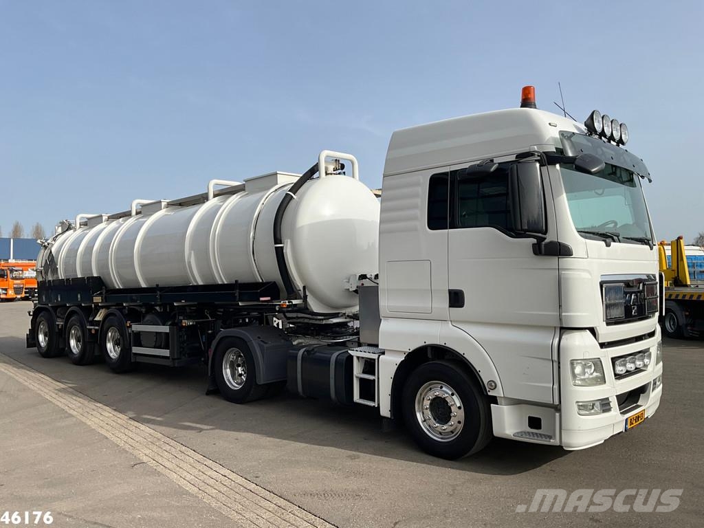 MAN TGX 18.400 ADR trekker + Burg met Bekker LaGram Va Saug- und Druckwagen