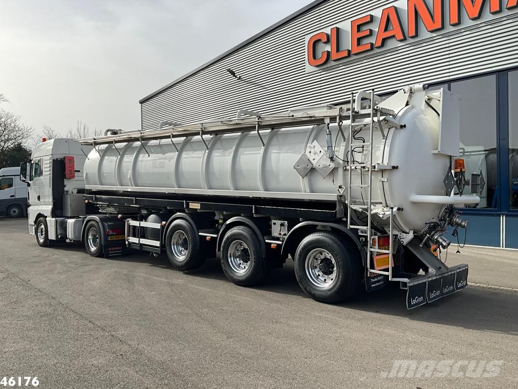 MAN TGX 18.400 ADR trekker + Burg met Bekker LaGram Va Saug- und Druckwagen