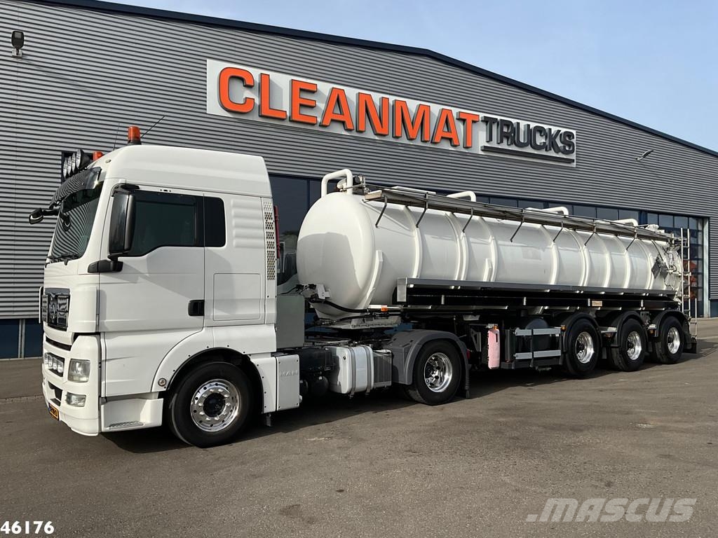MAN TGX 18.400 ADR trekker + Burg met Bekker LaGram Va Kombinuotos paskirties / vakuuminiai sunkvežimiai
