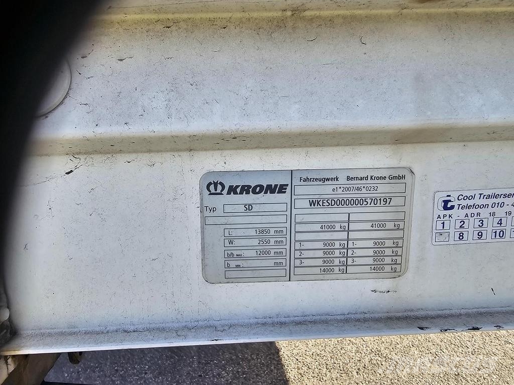 Krone SD -SLIDING ROOF - KRONE/VALX AXLES - DUTCH TRAILE Semirremolques de caja de lona