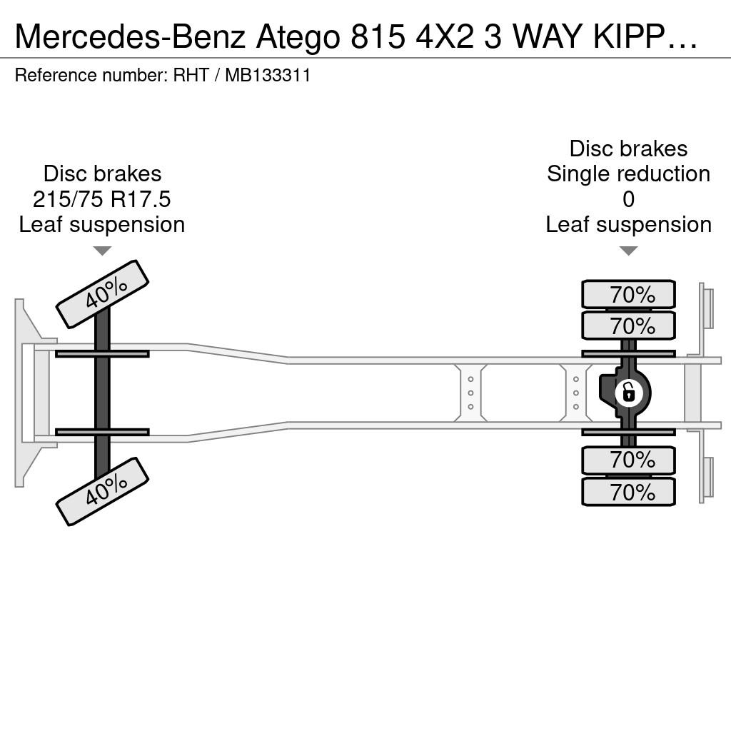 Mercedes-Benz Atego 815 4X2 3 WAY KIPPER FULL STEEL MANUAL GEAR 自卸式货车