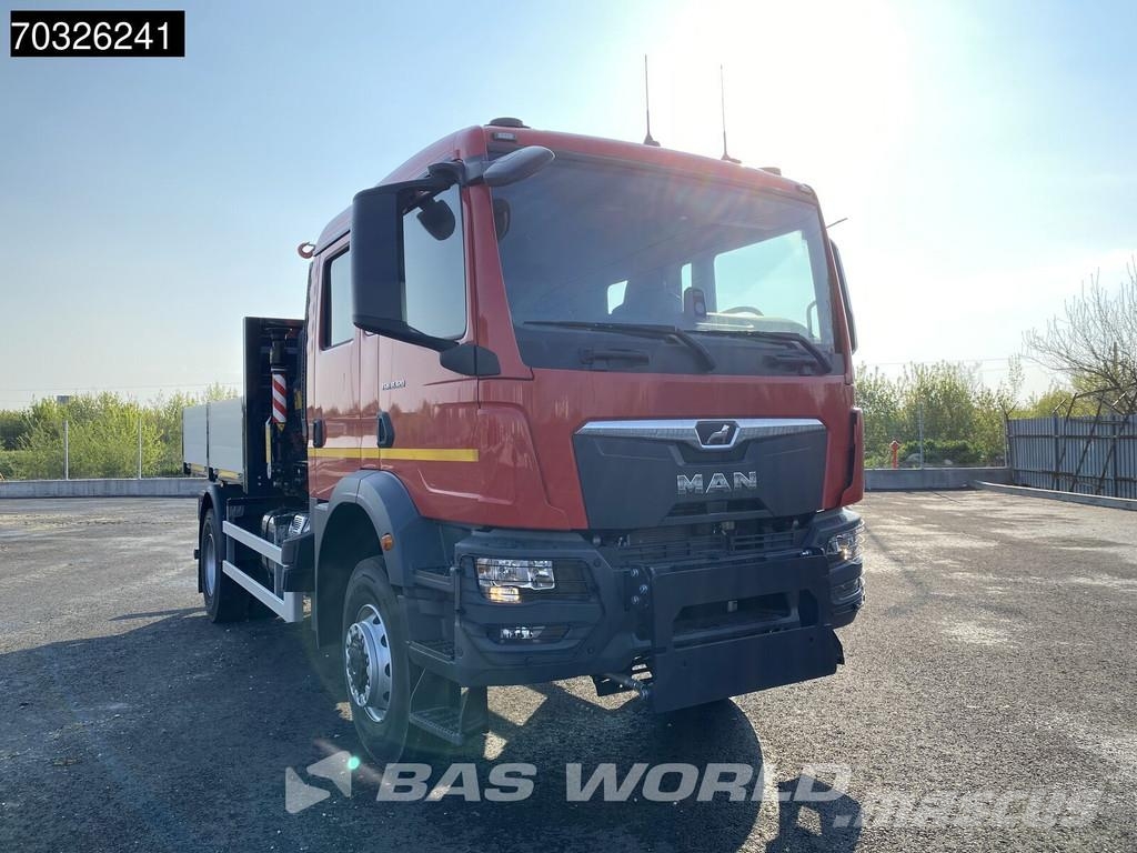 MAN TGM 18.320 4X4 NEW! Double cabin Fassi F115 Automa Platós / Ponyvás teherautók
