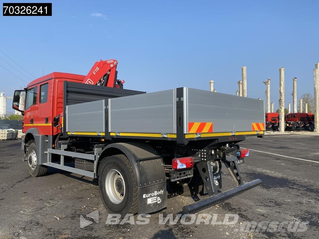 MAN TGM 18.320 4X4 NEW! Double cabin Fassi F115 Automa Platós / Ponyvás teherautók