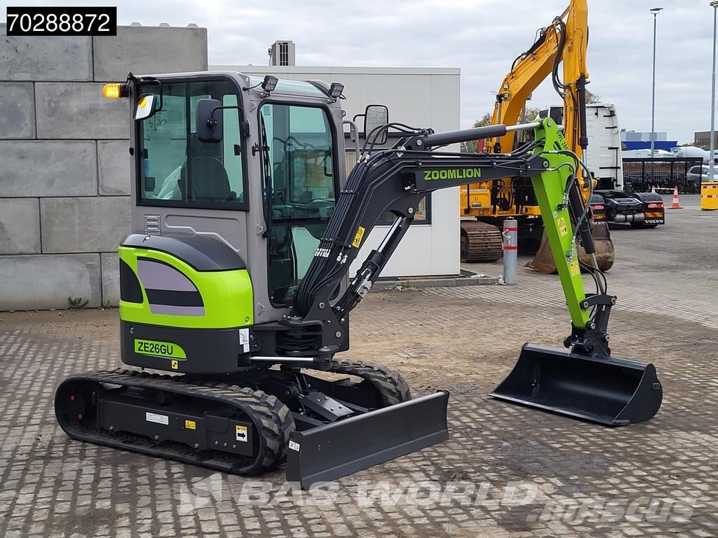 Zoomlion ZE26 GU FACTORY WARRANTY – CW / 3 BUCKETS - KUBOTA Mini ekskavatori < 7 t