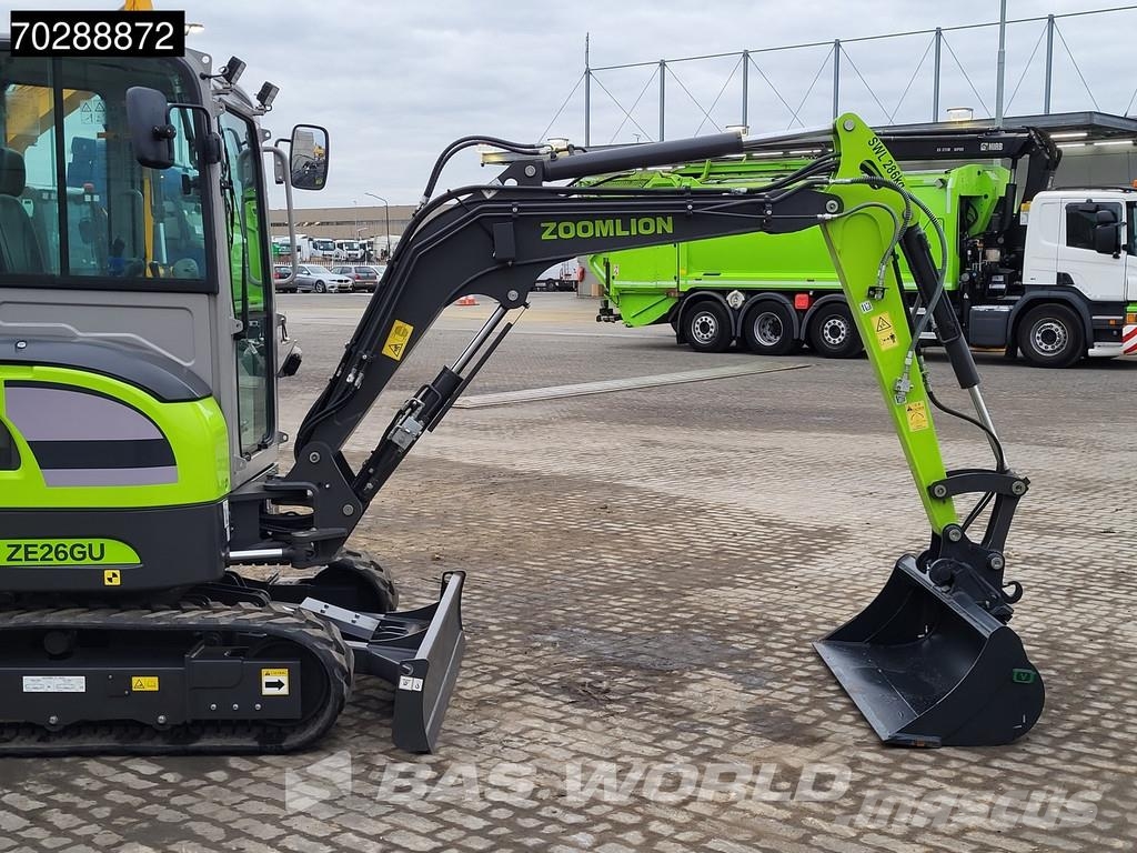 Zoomlion ZE26 GU FACTORY WARRANTY – CW / 3 BUCKETS - KUBOTA Mini ekskavatori < 7 t