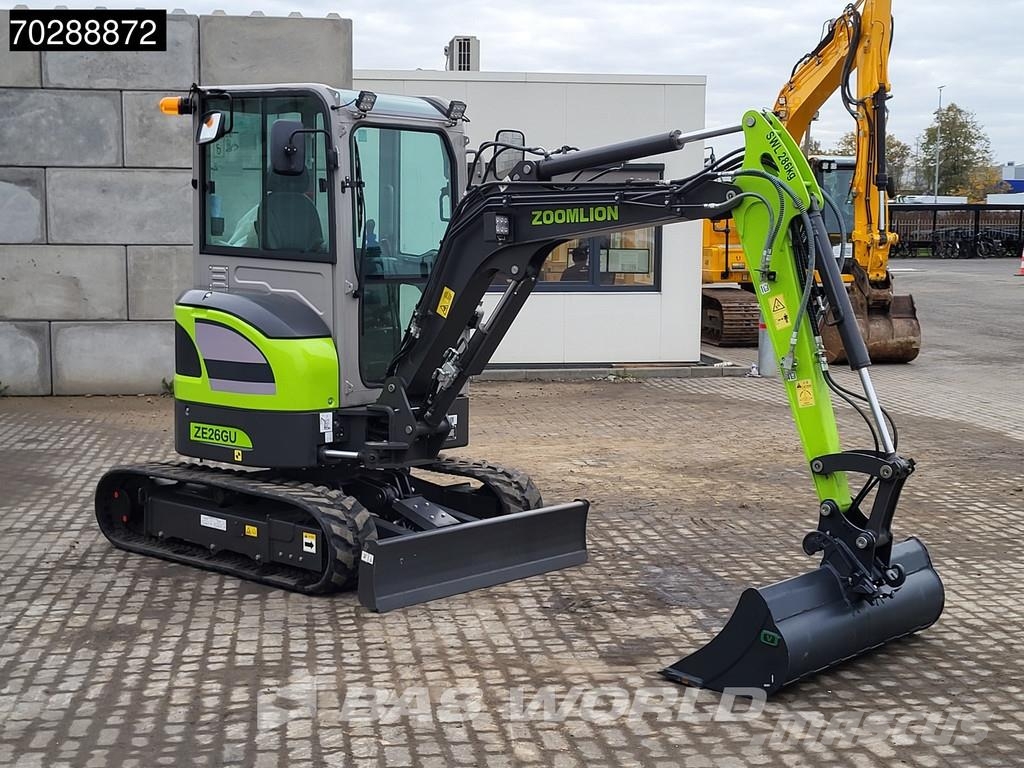 Zoomlion ZE26 GU FACTORY WARRANTY – CW / 3 BUCKETS - KUBOTA Mini ekskavatori < 7 t