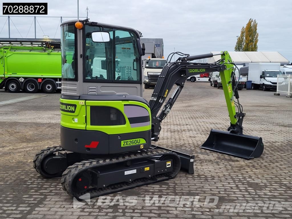 Zoomlion ZE26 GU FACTORY WARRANTY – CW / 3 BUCKETS - KUBOTA Mini ekskavatori < 7 t