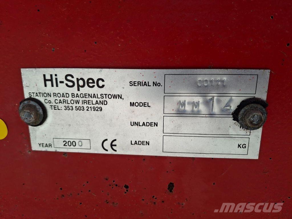 Hi-Spec 14 M3 Syöttölaitteet