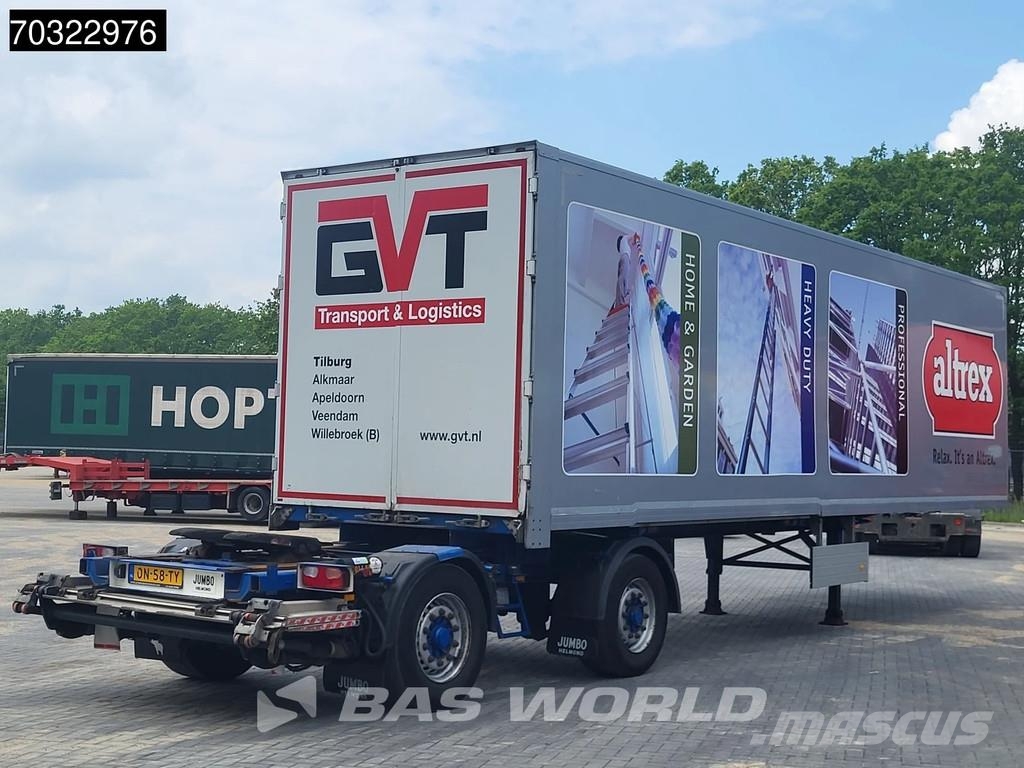 Jumbo T0180 2 axles LZV B-Double Tailgate LBW Steering A Gesloten opleggers