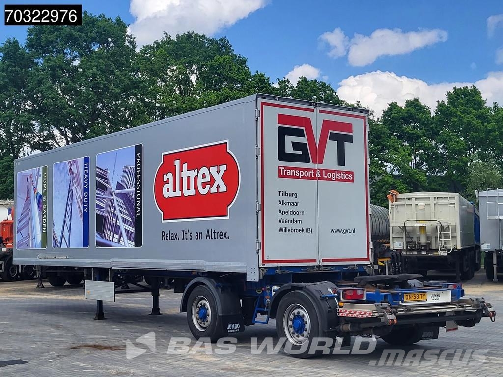 Jumbo T0180 2 axles LZV B-Double Tailgate LBW Steering A Gesloten opleggers