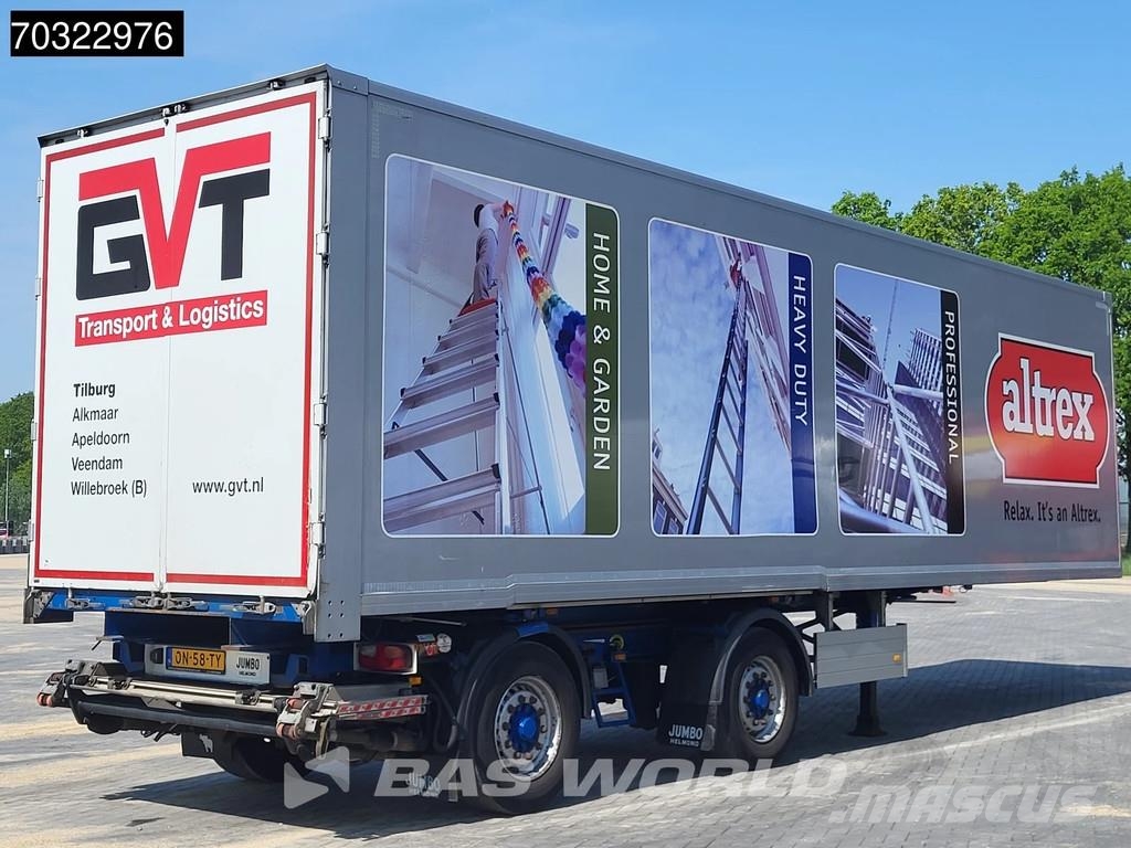 Jumbo T0180 2 axles LZV B-Double Tailgate LBW Steering A Gesloten opleggers