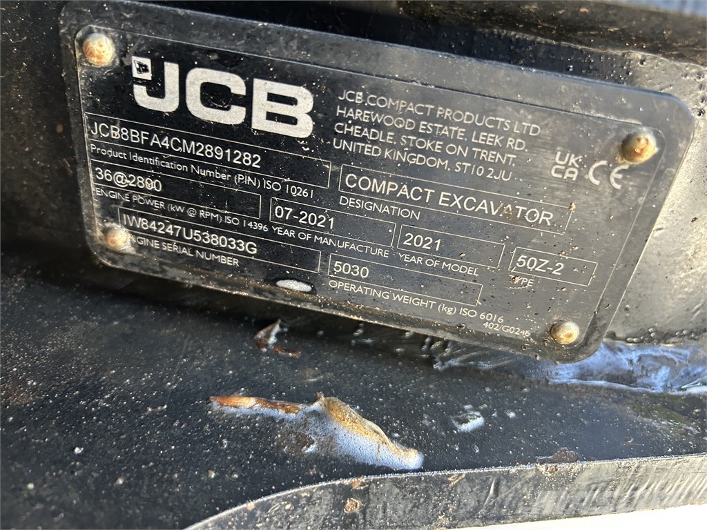 JCB 50 Z-2 Mini pelle < 7t