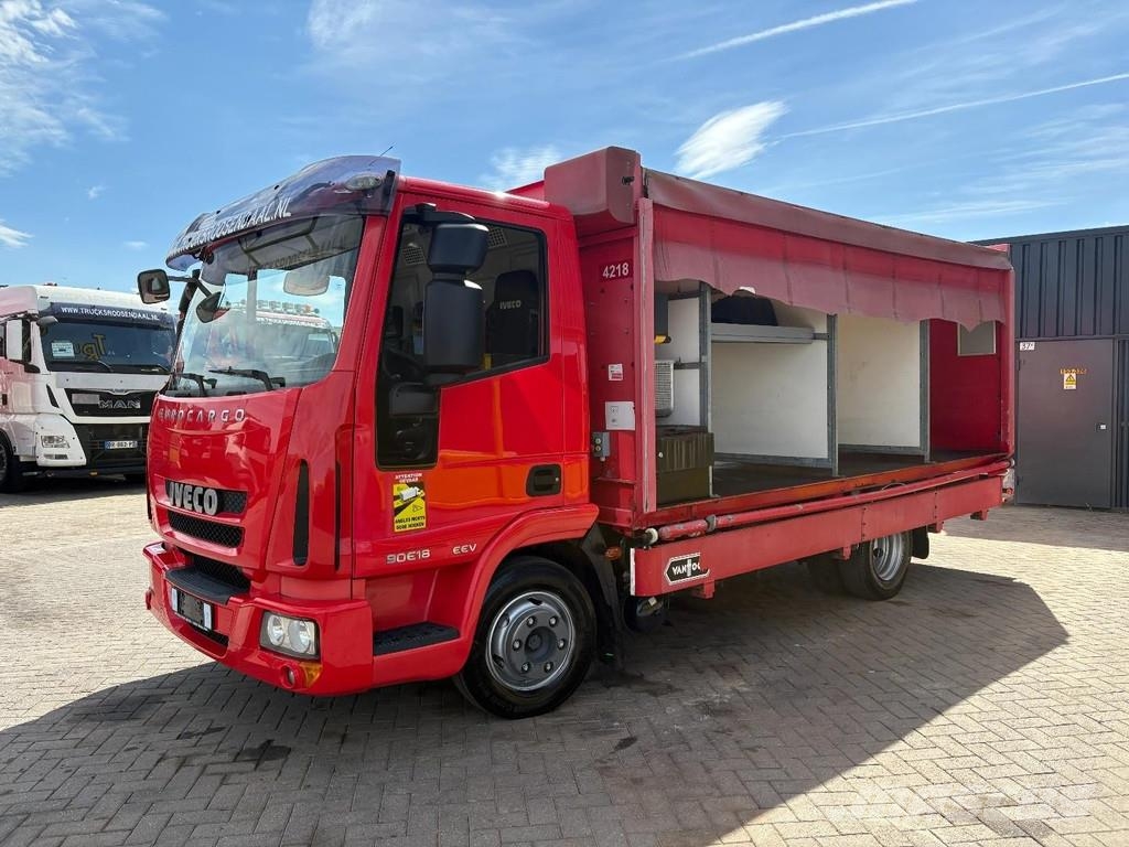 Iveco EUROCARGO 90E18 + EURO 5 + LOW KM + 3 SEATS Tautliner/curtainside trucks