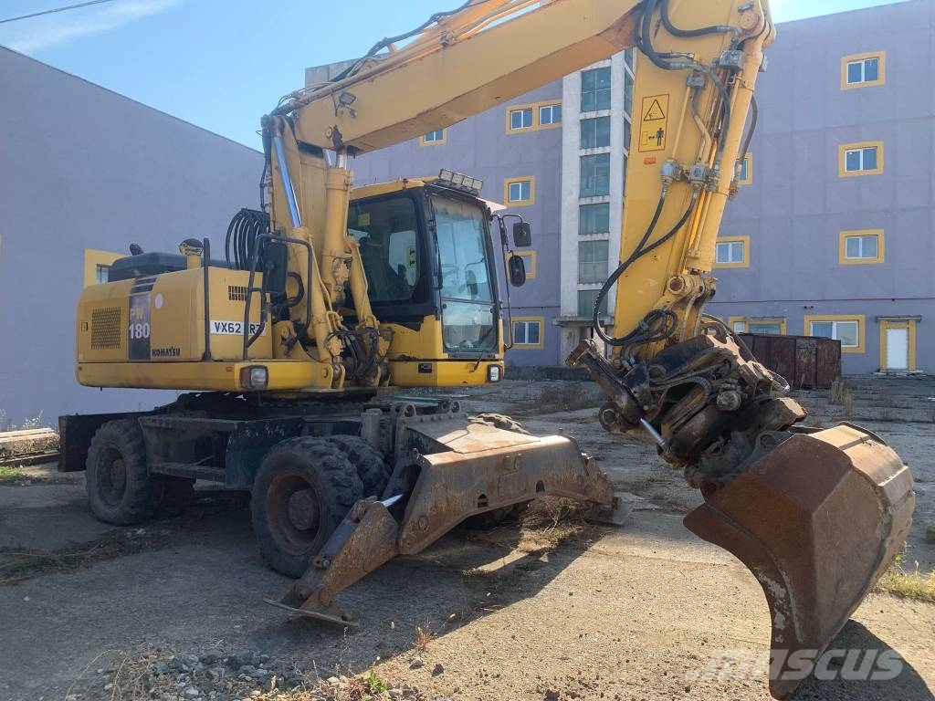 Komatsu PW180-E0+Engcon Rototilt Mobilbagger
