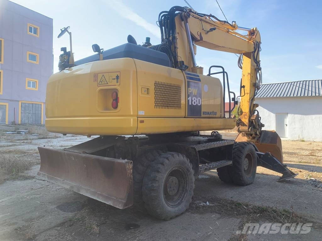 Komatsu PW180-E0+Engcon Rototilt Mobilbagger