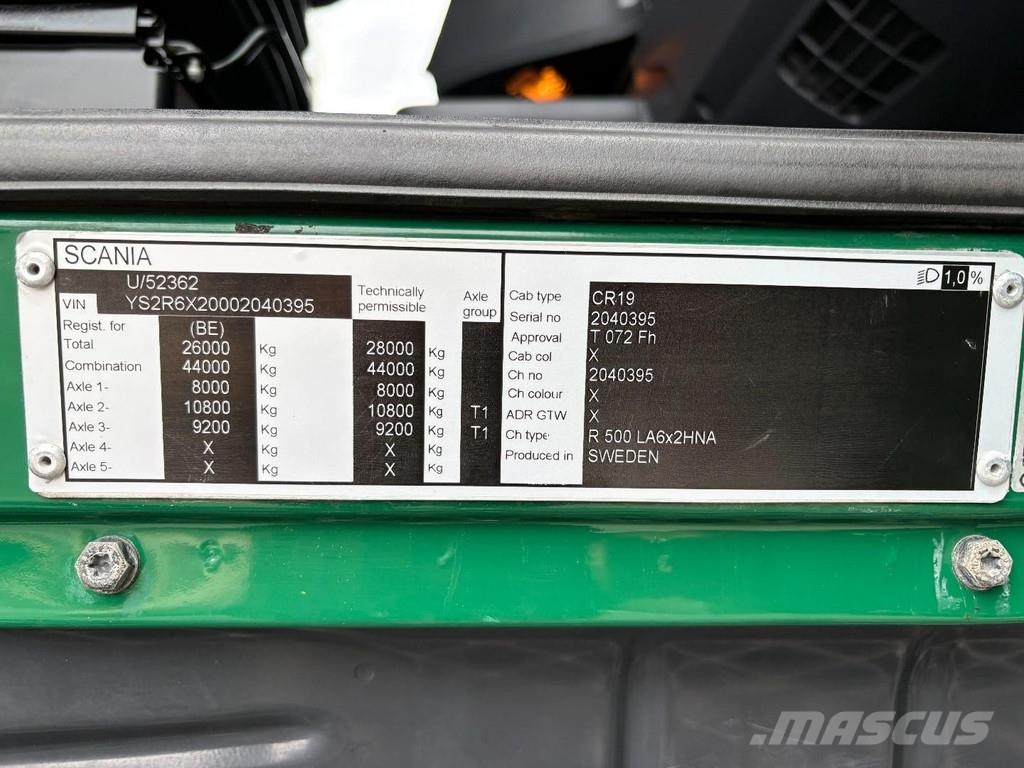 Scania R 500 + V8 + HYDRAULIC + 6X2 + ADJUSTABLE TORQUE P Trekkers