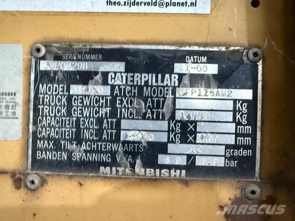 CAT DP100 - ONLY 7.579 HOURS! + NL REGISTRATION! Stivuitor diesel