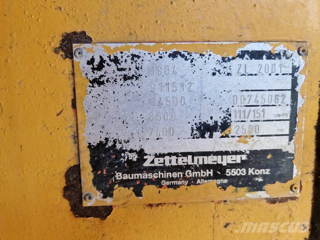 Zettelmeyer ZL 2001 Ładowarki kołowe